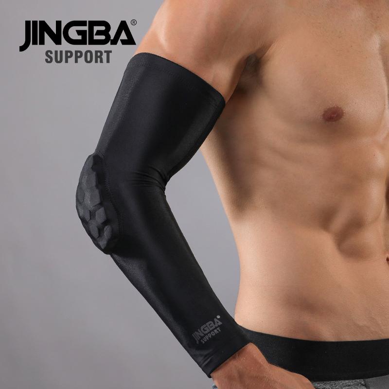JINGBA  Professional Honeycomb Anti-fall Elbow Support Basketball Elbow Protection  Sleeve Soccer Sports Protecting Pads M чёрный
