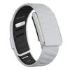 SportFlex Band For WHOOP 5.0 ECG-MG Wrist Band Casual Wristband with Full-Diamonds Bright Silver Metal U-Frame for WHOOP 5.0 One+Peak Silicone Strap
