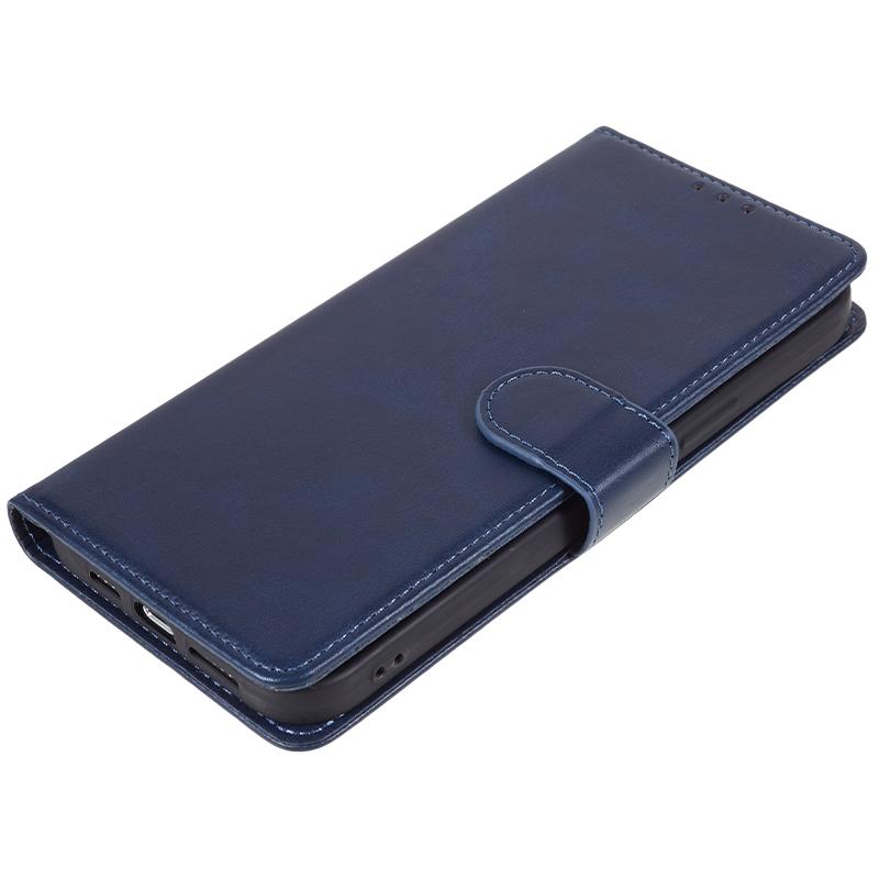 For Motorola Edge 60 Fusion 5G Case PU Leather Wallet Protective Phone Cover Calf Texture