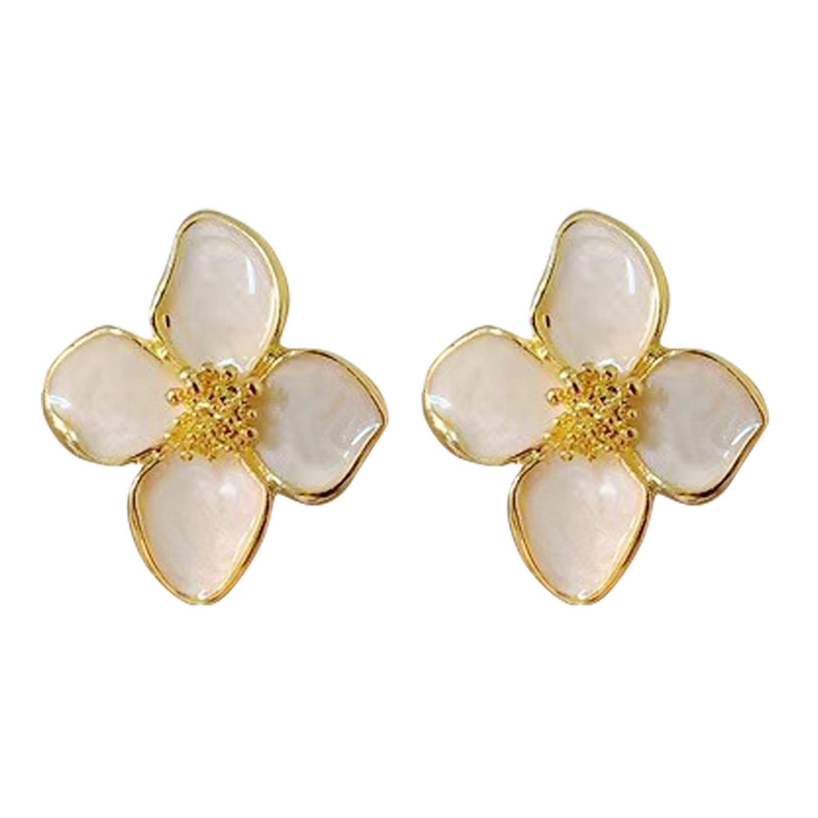 

Elegant Hibiscus Designs Studs Earrings for Women Romance Korean Styles Vintage Charm Fashion Jewelry Accessory белый
