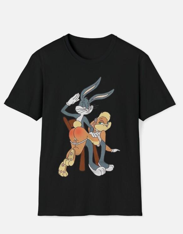 SALE Bugs Spanking Lola Funny Meme Cartoon Unisex Softstyle T-Shirt
