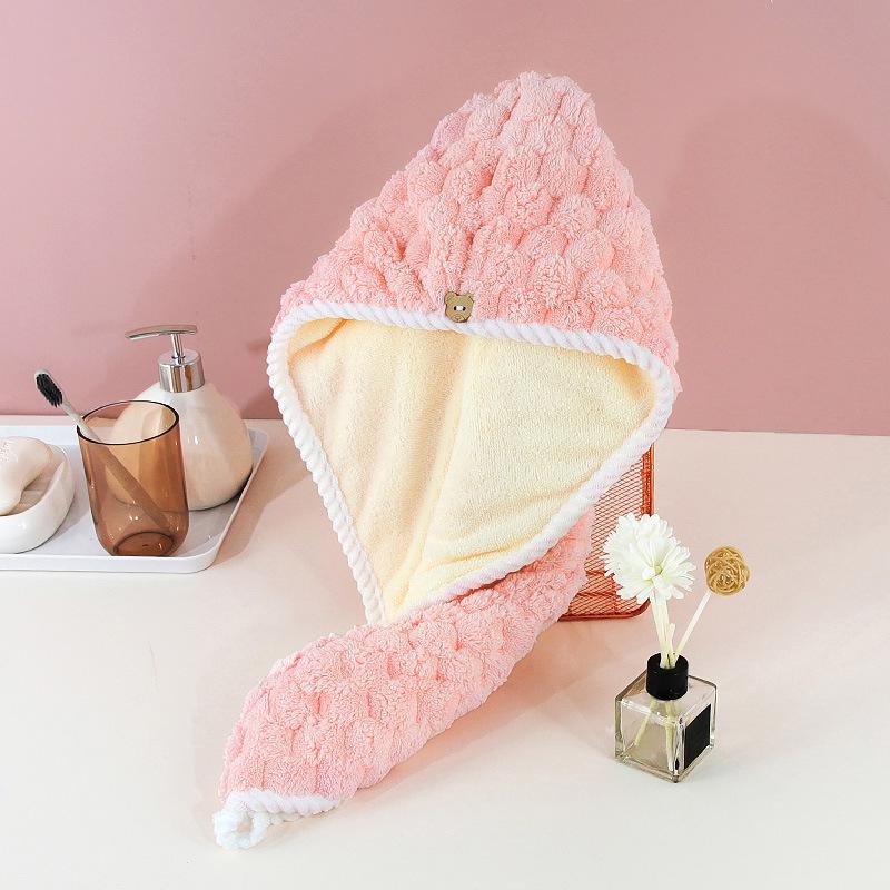 Super Absorbent Quick-Dry Double-Layer Hair Towel & Shower Cap for Women