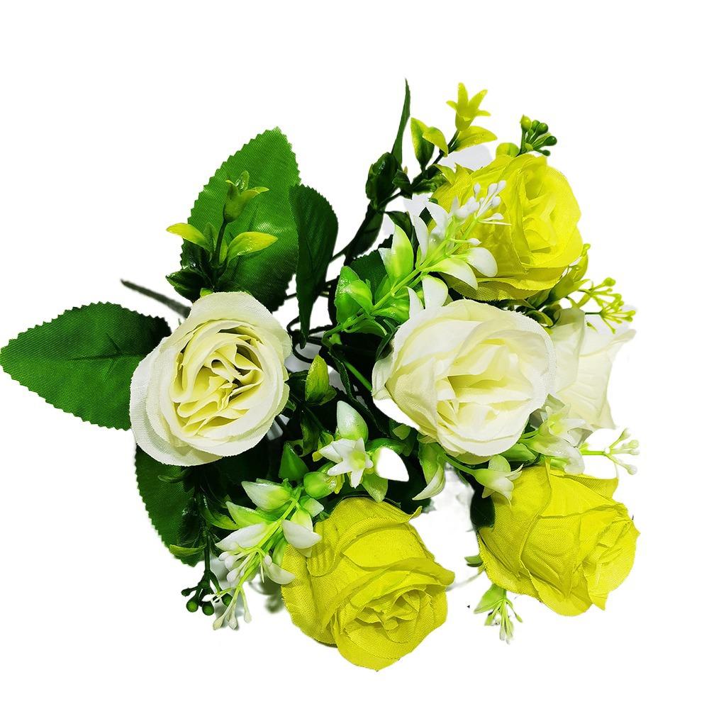 

3pcs Simulated Rose Bud Bouquet Artificial Fake Plants DIY Artificial Flowers Wedding Style 6