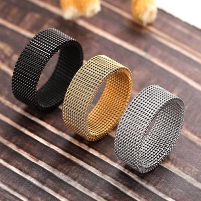 Huitan Metal Couple Ring for Women/Men There Different Colors Simple Finger Jewelry Versatile Party Daily Fashion Accessories