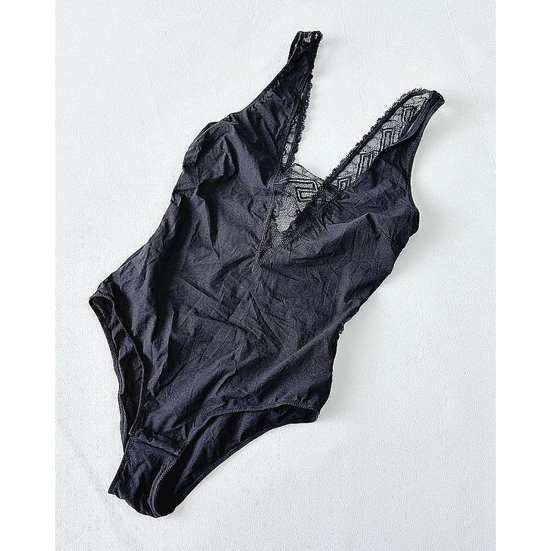 Scandinavian High Street OS Black Camisole Female Outwear Thin Slimming Tight Intimates Elegant Inner Match Jumpsuits
