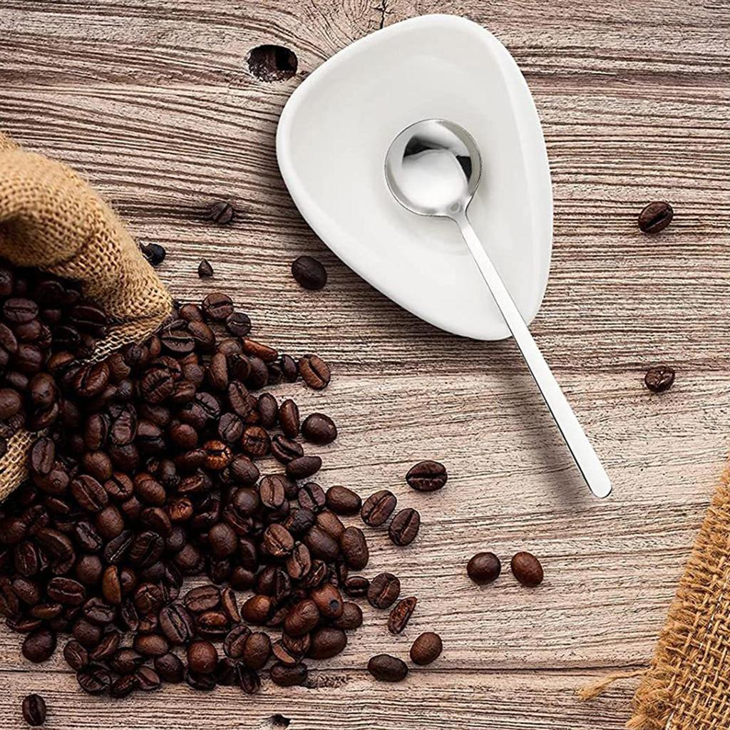 Recipiente de dosagem de cerâmica para café em grão com colher e recipiente de pesagem para presentes e chá