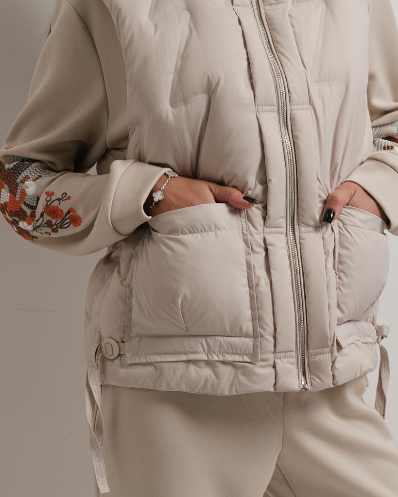 Suit with Vest PHARDI 7066 38 Beige (vest, Jacket, Trousers)