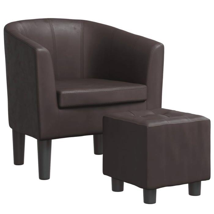 VidaXL Cabriolet Armchair with Footrest, Chair with Backrest, Seat with Armrests, Office Sofa Living Room Bedroom, 356493