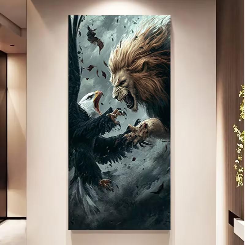 

Lion and Eagle Poster 20x40cm No Framed