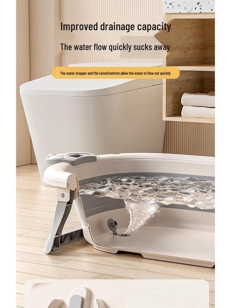 Foldable Baby Bathtub - Large, Reclining, for Toddlers & Newborns