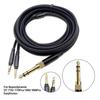 Double 3.5mm Nylon Headset Cable for Beyer T1 2nd/3rd Portable Headphone Cable Headset Repair Lines Replacement Cord