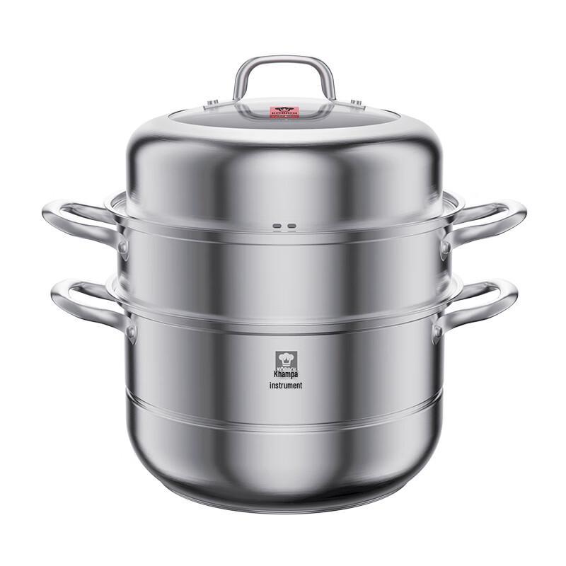 Kombach 28CM 3-Layer 304 Stainless Steel Steamer & Soup Pot