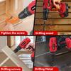 ONEVAN 25+3 Torque Electric Impact Drill Multifunctional 2 Gears Cordless Hammer Drill Power Tool For Makita 18V Battery Pin