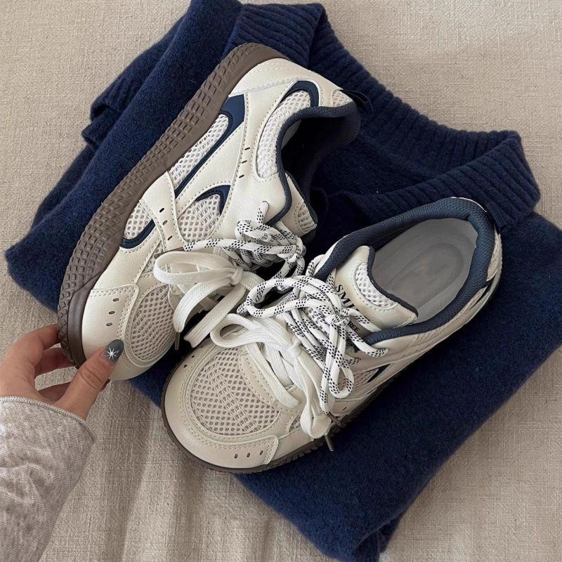 Mango head mesh white shoes women's breathable women's shoes 2025 summer new ins Korean version versatile niche casual shoes