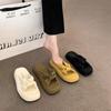 Beach Cool Slippers with Skirts 2025 Summer New Yellow Platform Sandals Women Wear One Word Internet Celebrities Super Fire