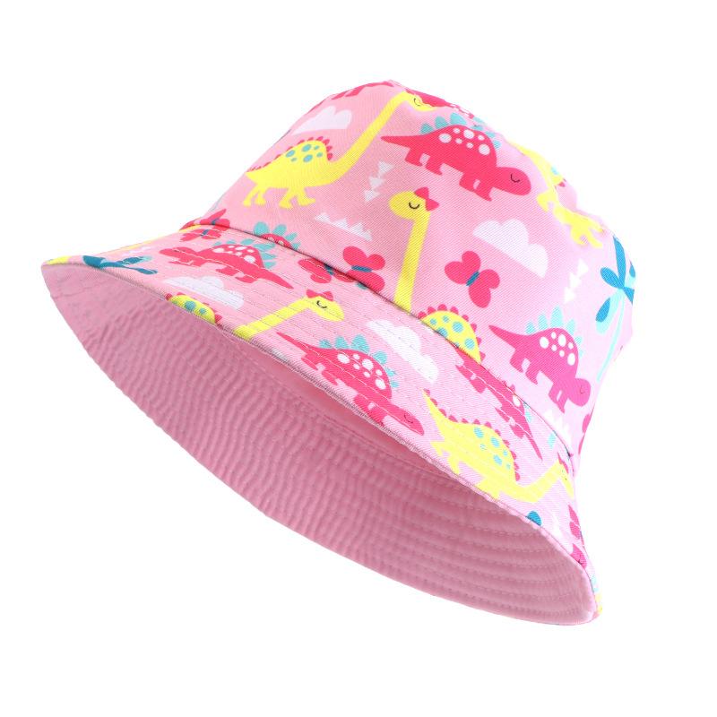 Children's Printed Cartoon Pot Hat, Baby Breathable Sun Hat, Beach Hat, Double-sided Can Wear JDKPM-05