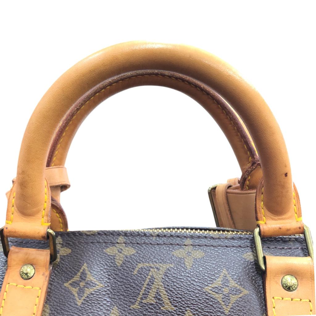 Used Louis Vuitton Monogram Keepall 60 M41422 Boston Bag Canvas Brown Authentic 13130