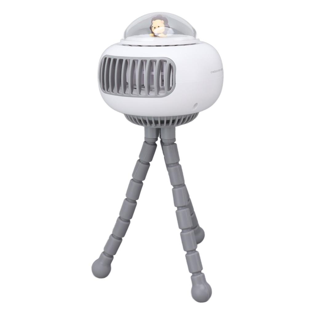 Mini Portable Clip On Fan with Flexible Tripod 4 Speeds Rotatable Bladeless Handheld Desk Cooling