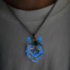 Zinc Zinc Alloy Luminous Pendant Necklace Lion Wolf Hip Hop Neck Chains Cool Halloween Necklace  Party