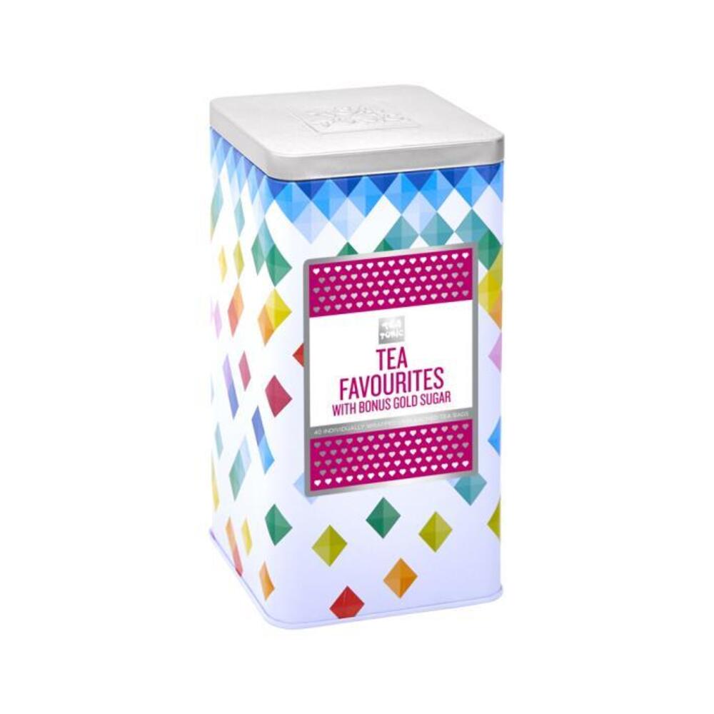 Tea Tonic Tall Tin Tea Favourites (with Bonus Gold Sugar) X 40 Tea Bags