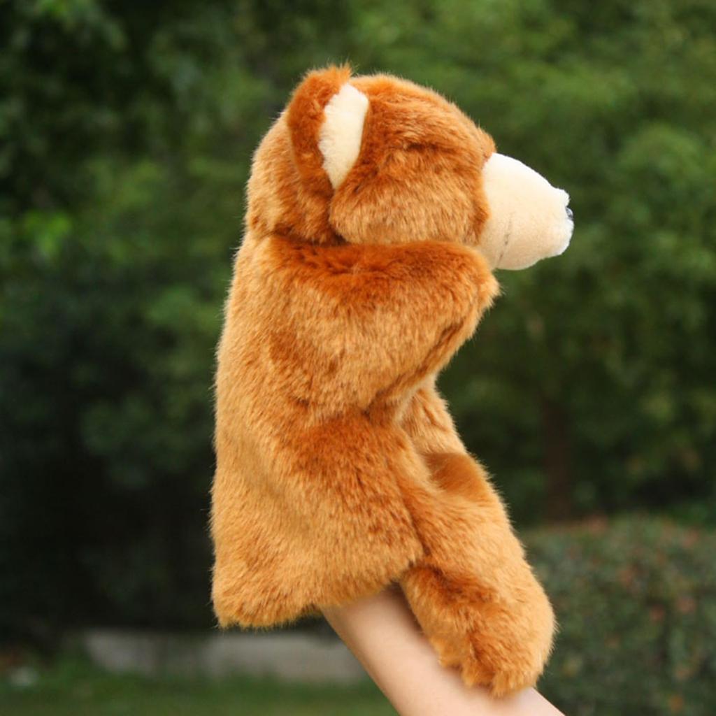 Hand Puppet, Plush Doll, Hand Puppet, Animal, Plush Toy, Hand Dancing, Animal Finger Puppet, Ventriloquism, Kids Prop (Bear)