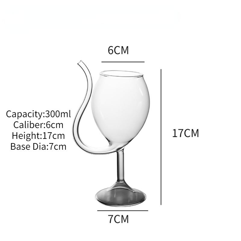 200ml Bicchiere da Cocktail Creativo da Vampiro Bicchiere da Vino Whiskey Tazza Resistente al Calore Bicchiere da Martini Con Cannuccia Per Bar