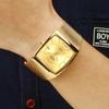 Wwoor Brand Luxury Gold Men Square Japan Quartz Slim Mesh Steel Waterproof Sports Automatic Date Wrist Watches Relogio Masculino