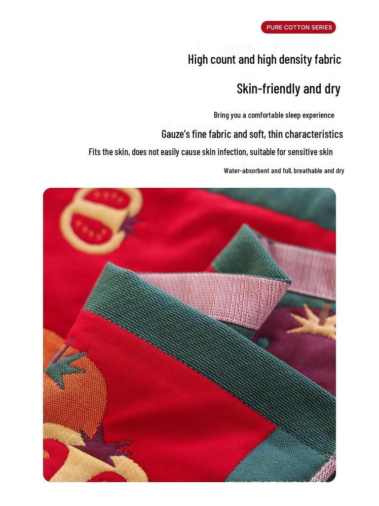 Par de Fronhas de Algodão Antiderrapantes - Design Festivo Vermelho, Absorventes de Suor, Anti-Queda, Frete Grátis