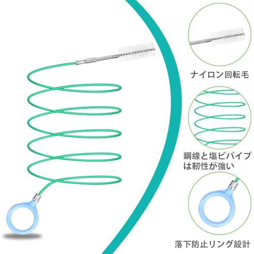 MAEXUS Pipe Cleaner Brush, Sunroof Drain Cleaning Brush, 5m, Sunroof Drain Cleaning Tool, Flexible Drain Brush with Long Handle, Slim Drain Dredging T