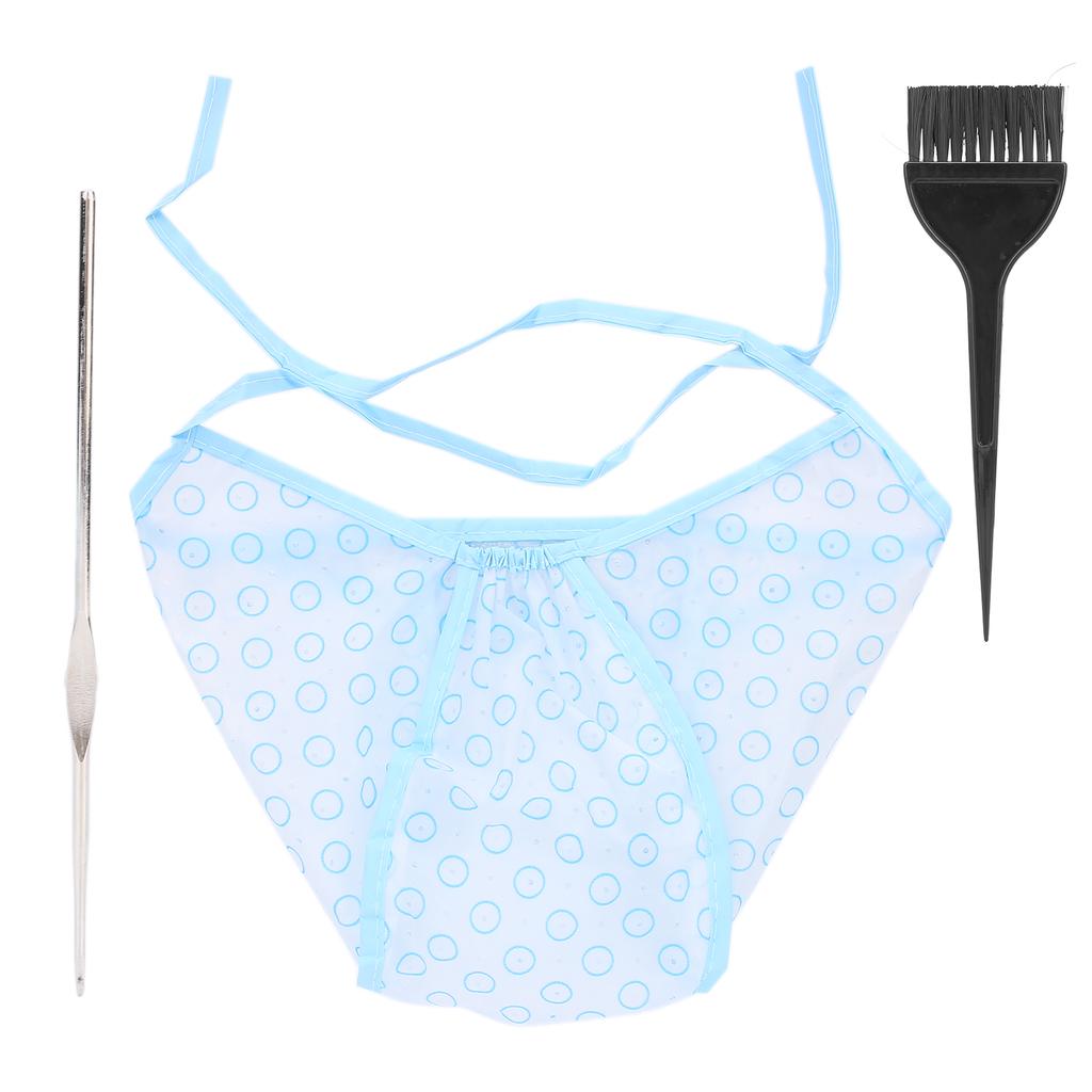 Hair Highlights Cap Set Reusable Highlight Cap with Hair Dyeing Brushes Hook Needle