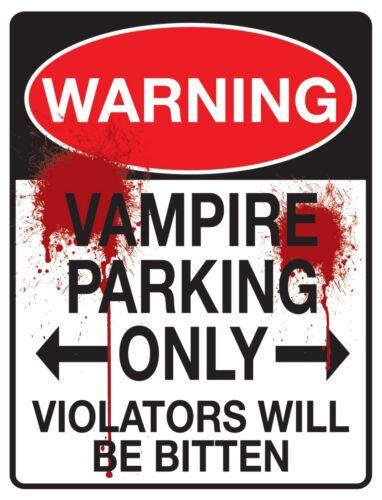 TIN SIGN Vampire Parking Comedy Signs  Rustic Wall Spooky VampiresAluminum 20x30cm（7.8x11.8inch）