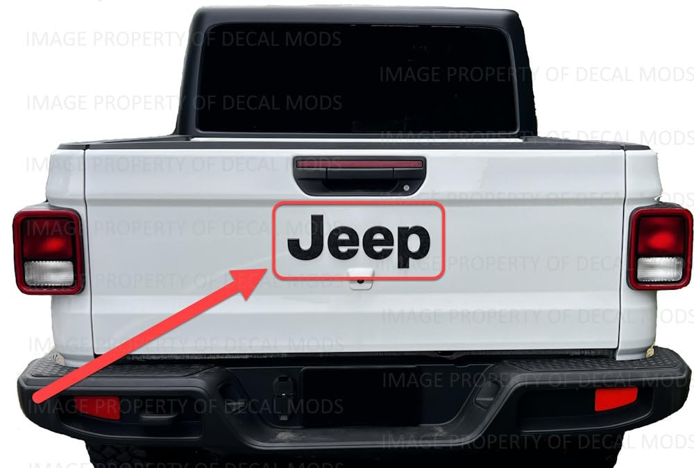 Decal Mods 3D Raised Jeep Tailgate Overlay Jeep Wrangler & Gladiator JL/JT Rubicon (2018-2024) Mirror Chrome | FK3Q4