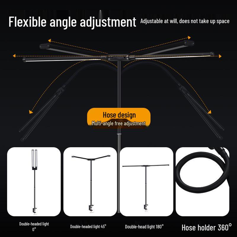 Doppelkopf LED Schreibtischlampe mit Augenschutz für Studium & Büro