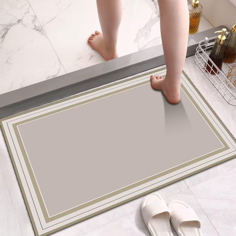 Kieselgur saugfähige Bodenmatte Badezimmer rutschfest Toilette schnelltrocknend Toilettenfußmatte Eingangstürmatte schmutzabweisender Teppich