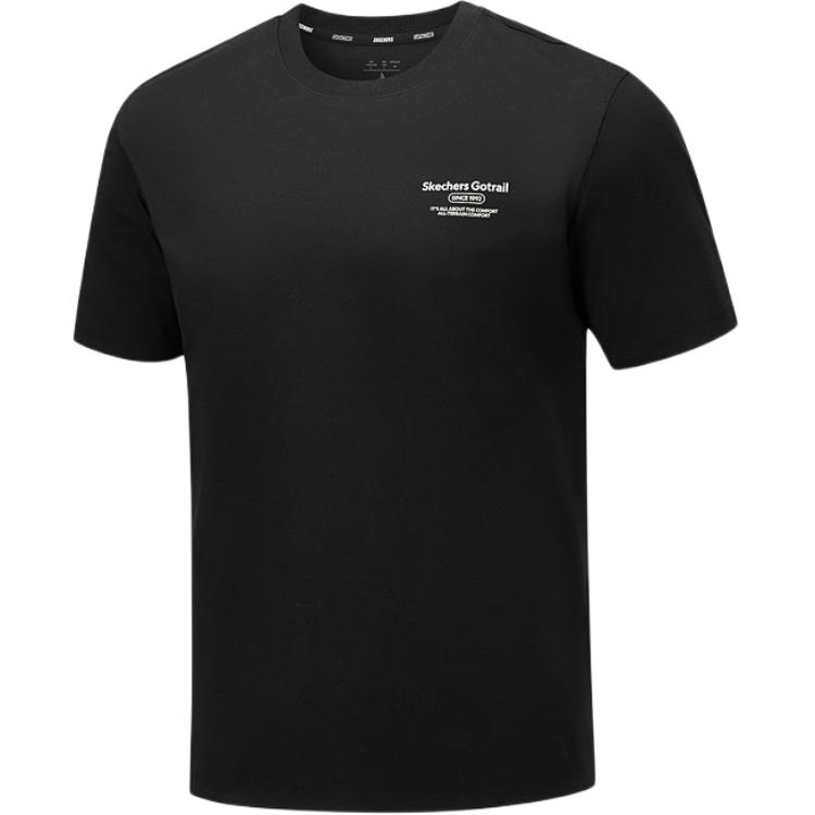 Skechers Knitted Breathable Moisture-Wicking Pullover Short Sleeve Quick-Dry T-Shirt Men tops P226M054-0018 S