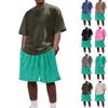 Herr Sommar Casual 2-delat Set Rundhalsad Kortärmad T-shirt och Shorts