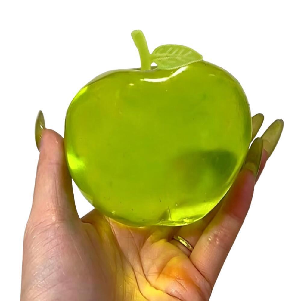 Apple Squeeze Toy Stress Relief Ball Squishy Maltose Sensory Fidget Toy Translucent Slow Rebound Cute Delicate for Adults Kids Anxiety Relief