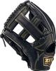 ZETT Youth Baseball Soft Black BJGB74520F Glove, Steer, All-Around, Left-Handed Throw, (1900), Size Small,