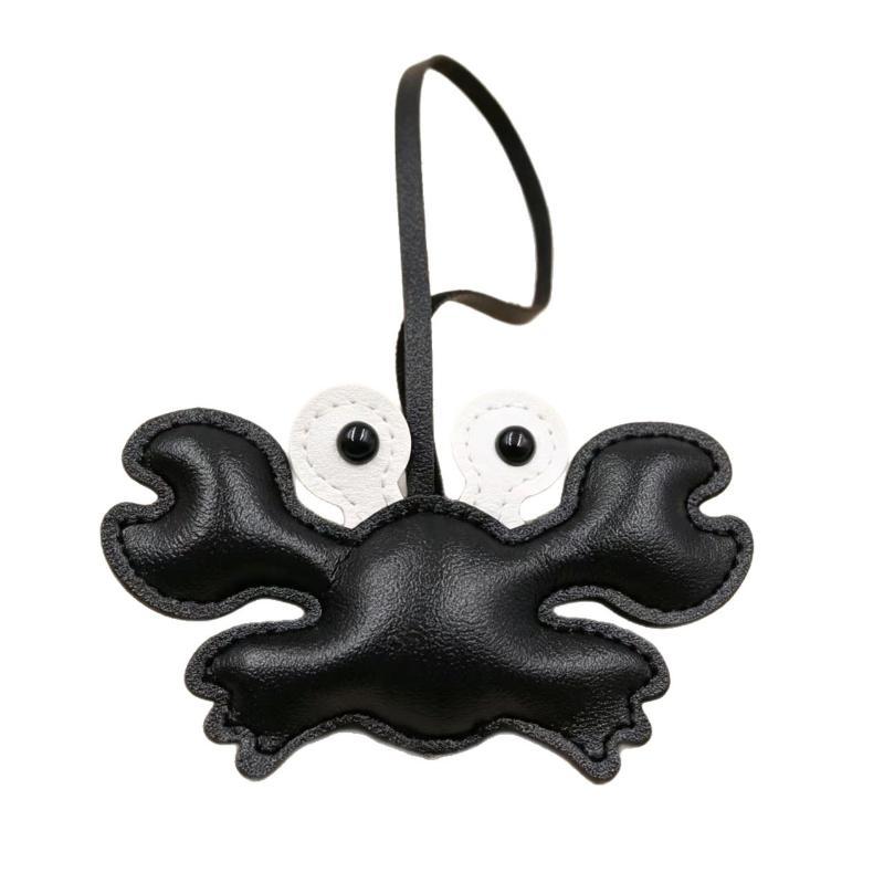 Creative Crab Keychain Scratch Resistant PU Leather Key Ring Hawaii Trip Souvenir Perfect Gift for Collectors