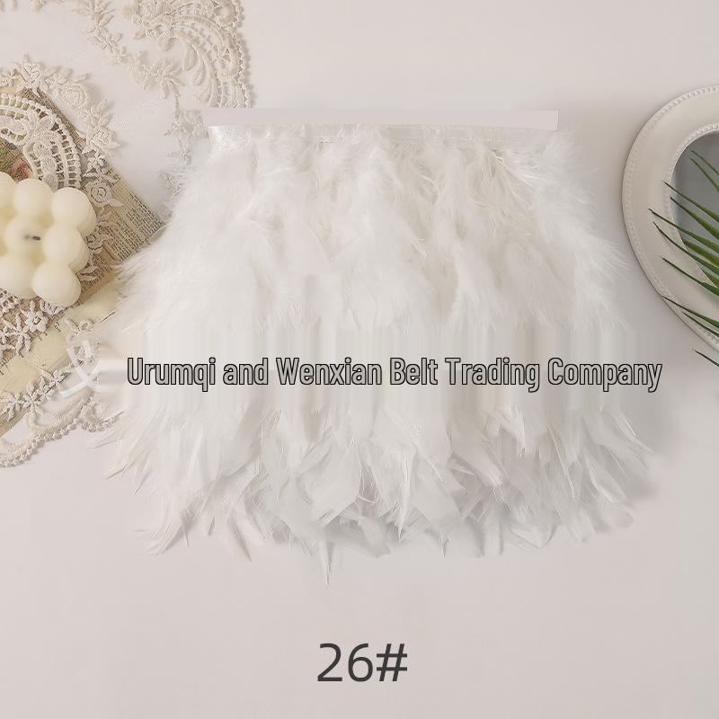 10-15CM Turkey Feather Trim for Clothing, DIY, and Jewelry Decor