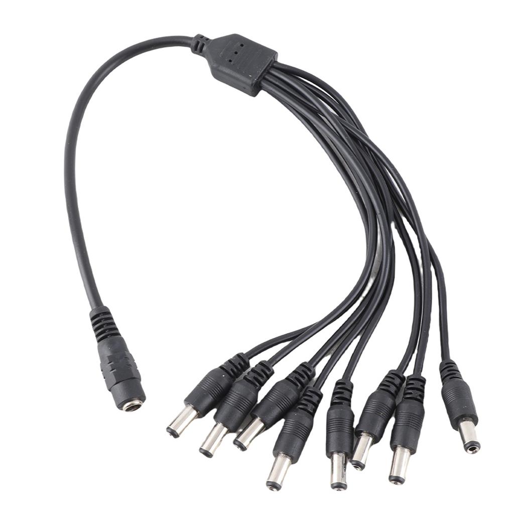 5.5x2.1mm 1 Female to 8 Male Power Cord Splitter Adapter Cable Extension for CCTV Camera