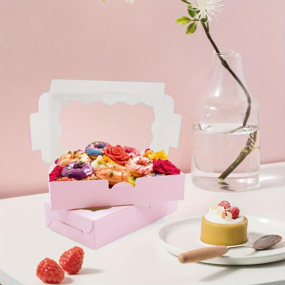 20pcs Large Treat Boxes with Window Kraft Paper Gift Wrap Boxes with Clear Window Gift Box for Weddings Birthdays Parties Ramadan Easter