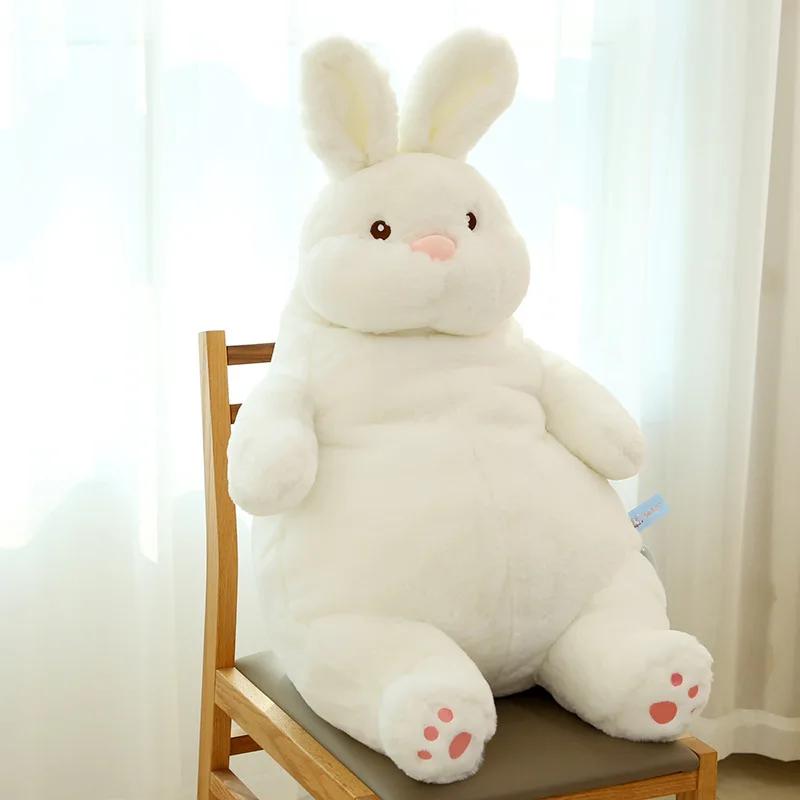 Lazy Rabbit Dolls Soft Plush Cute White Bunny Animal Toys Baby Sleep Pillows Cushion Kids Girl Birthday Gift Home Decor