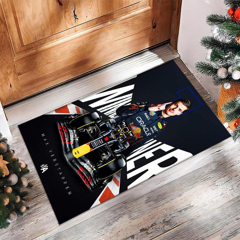 Max Verstappen Kryształowy Aksamitny Dywan Miękki Anty?Antypoślizgowa Mata Podłogowa Wygodny Dywanik do Wystroju Domu Salonu Sypialni