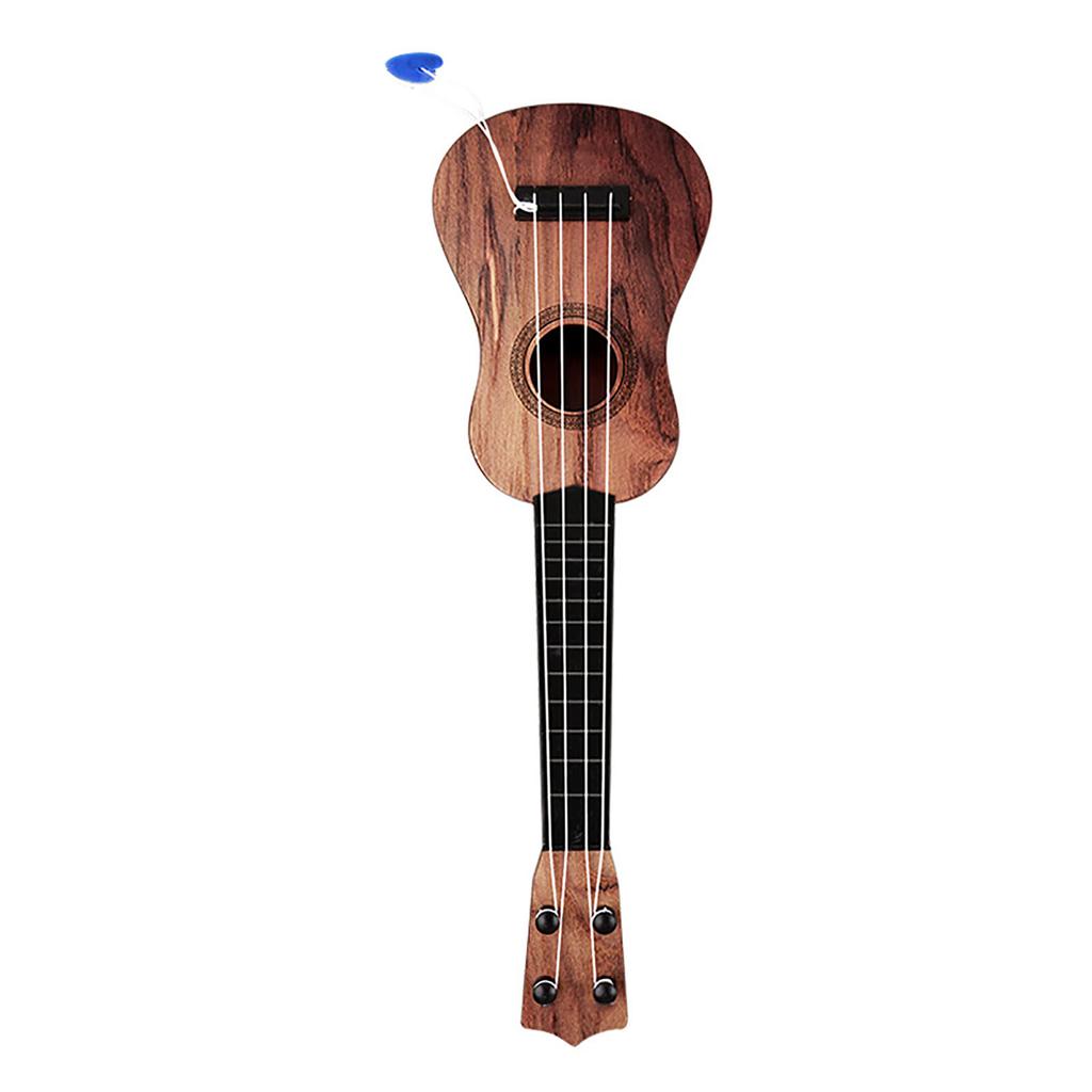 Ukulele Toy Plastic Playable 4 Strings Educational Children Ukulele for Boys Girls Birthday Gifts Dark Color