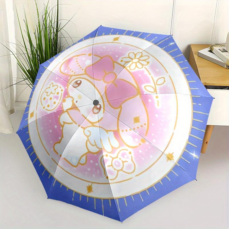 

1pc My Melody Cute Illustration Umbrella with Plastic Handle,Suitable for All Seasons Home Travel Outdoor UmbrellaSanlio006