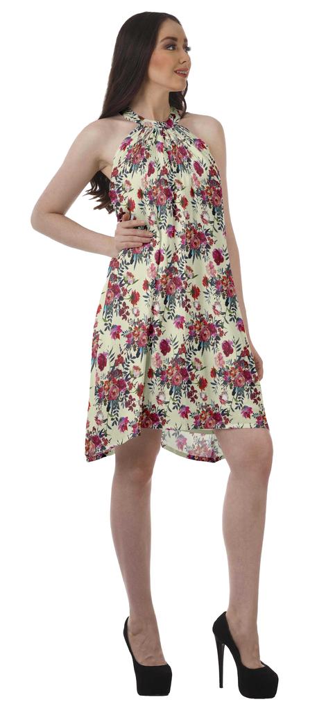 Moomaya Sukienki halter z nadrukiem Kobiety Wysoki dekolt Bez rękawów Tunika Kobiety