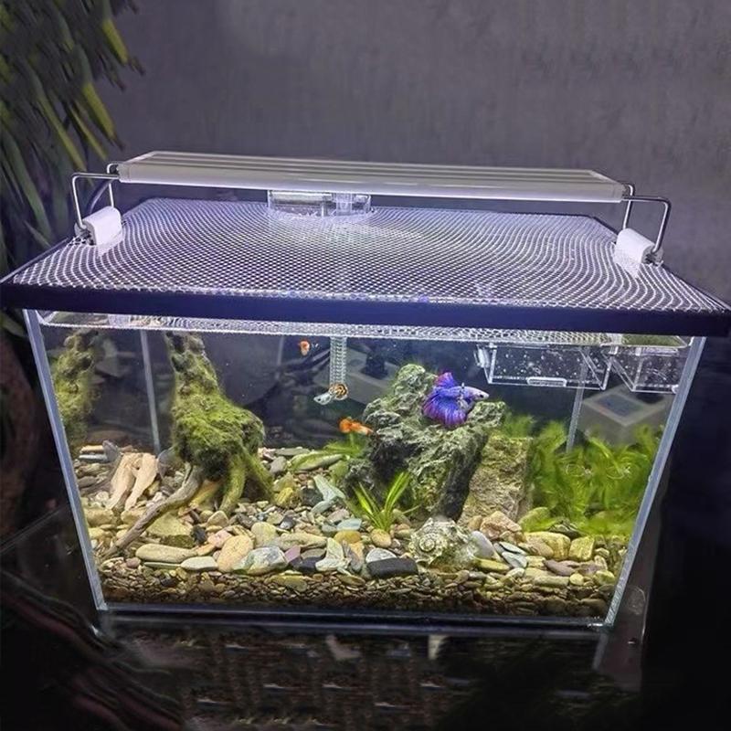 Rete Magnetica Anti-Salto per Acquario Fai da Te Facile Installazione Tagliabile Coperchio per Acquario di Dimensioni Personalizzate
