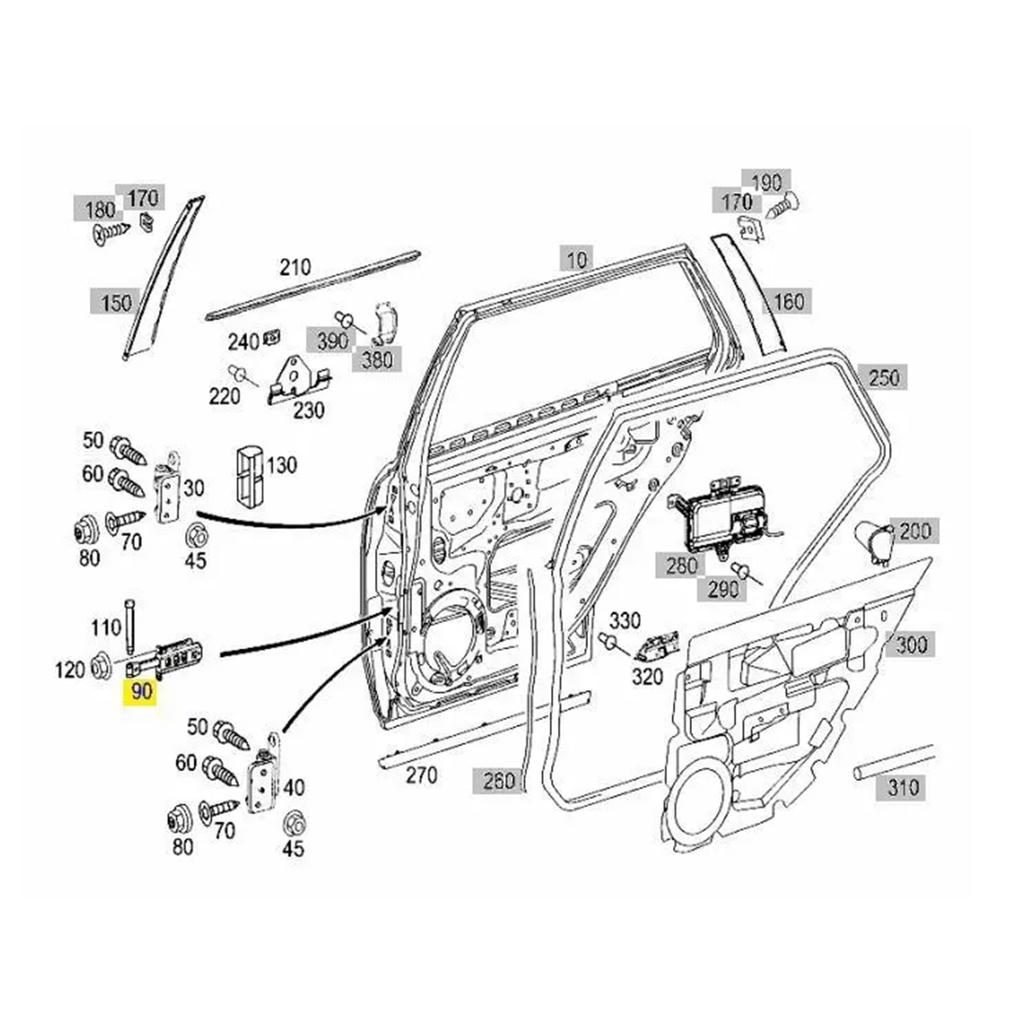 Rear Door Check Strap Stopper Limiter Replacement Auto Accessories Door Stoppers for S211 E200 E220 E240 2117300116