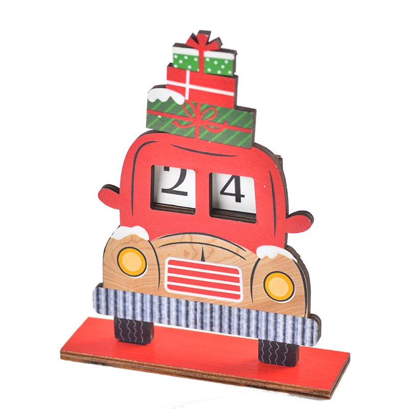 Christmas, Painted, Wooden, Creative DIY Calendar Ornaments, Children's Assembled Gifts, Christmas Decorative Ornaments